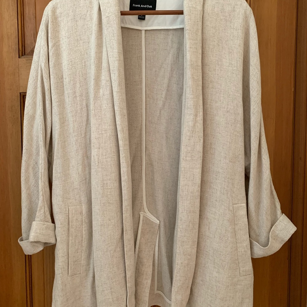 Frank and Oak linen blend jacket